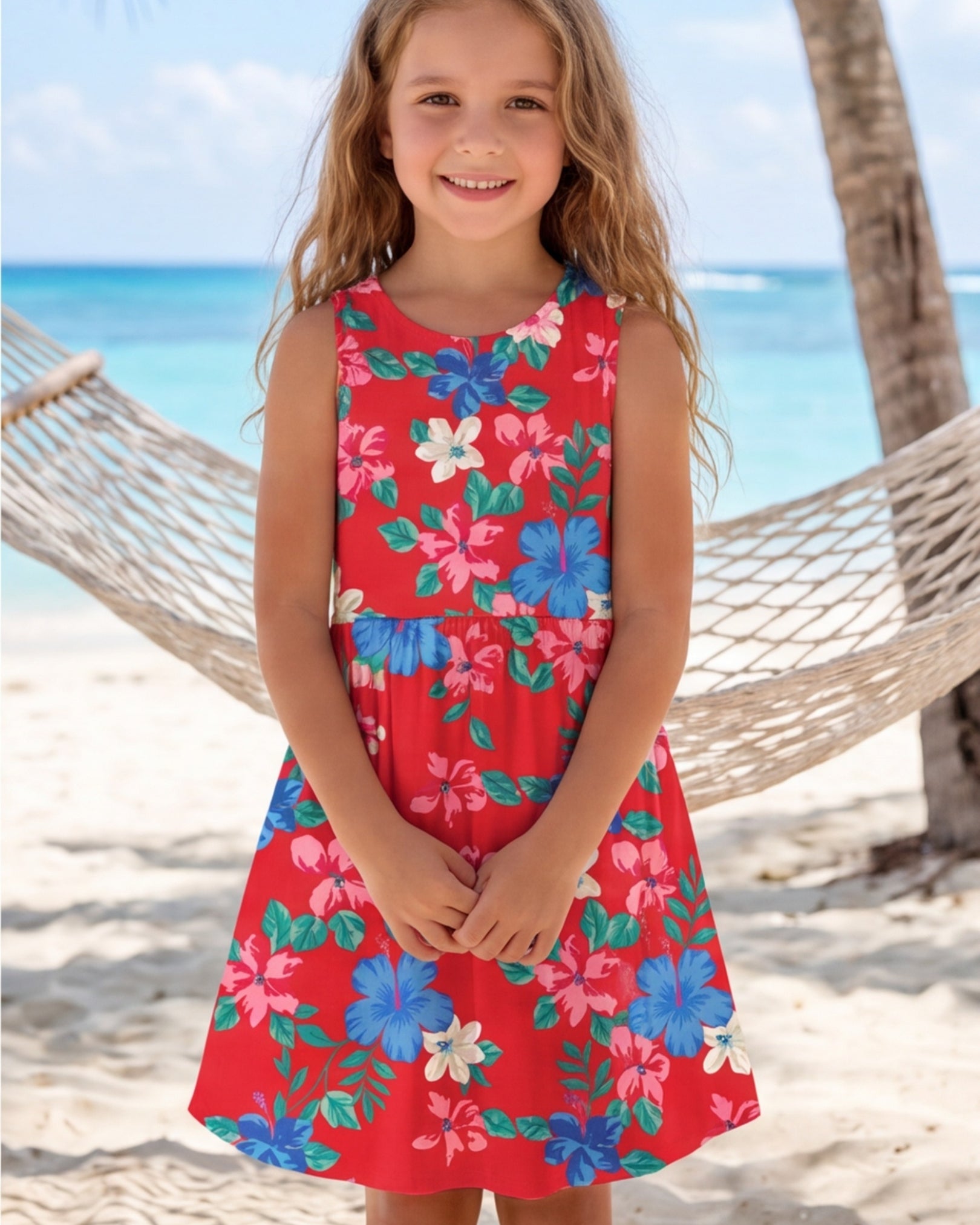Girls Sun Dress - Island Florals