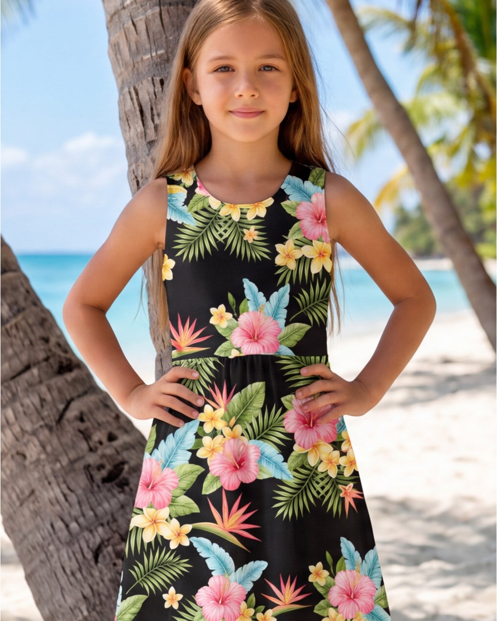 Girls Sun Dress - Lost in Paradise
