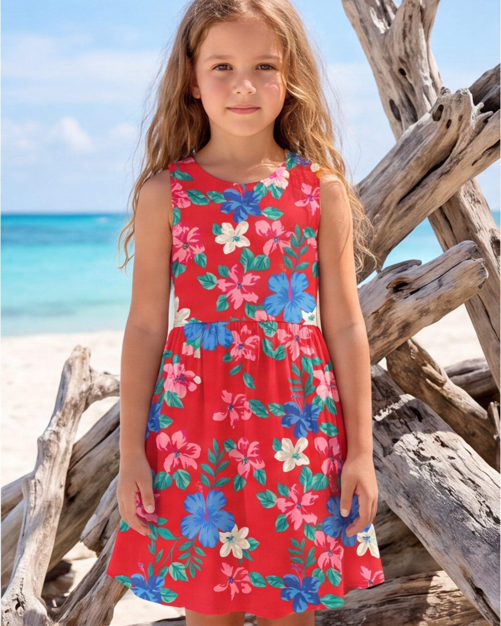 Girls Sun Dress - Island Florals