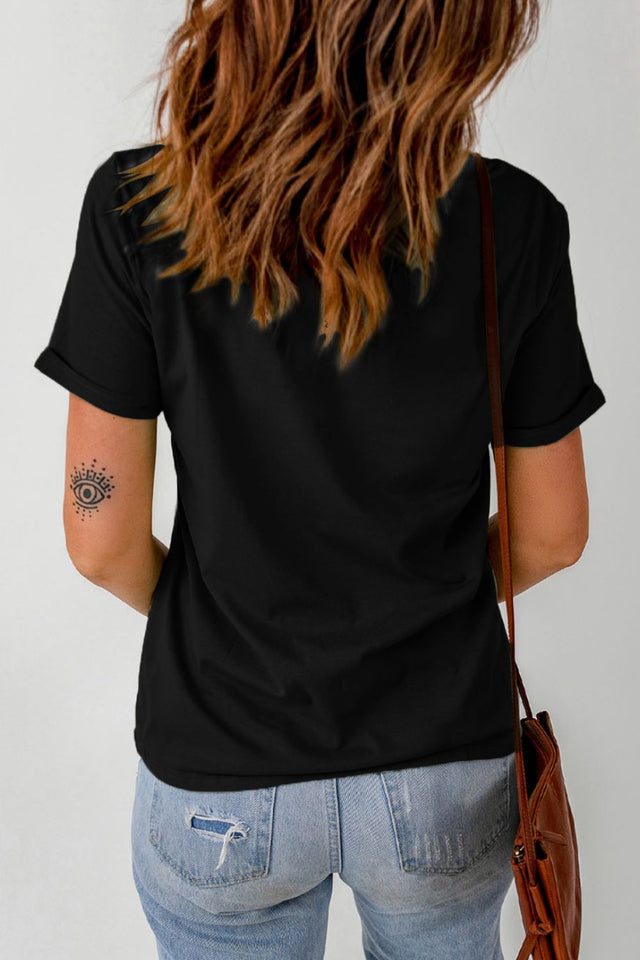 Rabbit Round Neck Short Sleeve T-Shirt