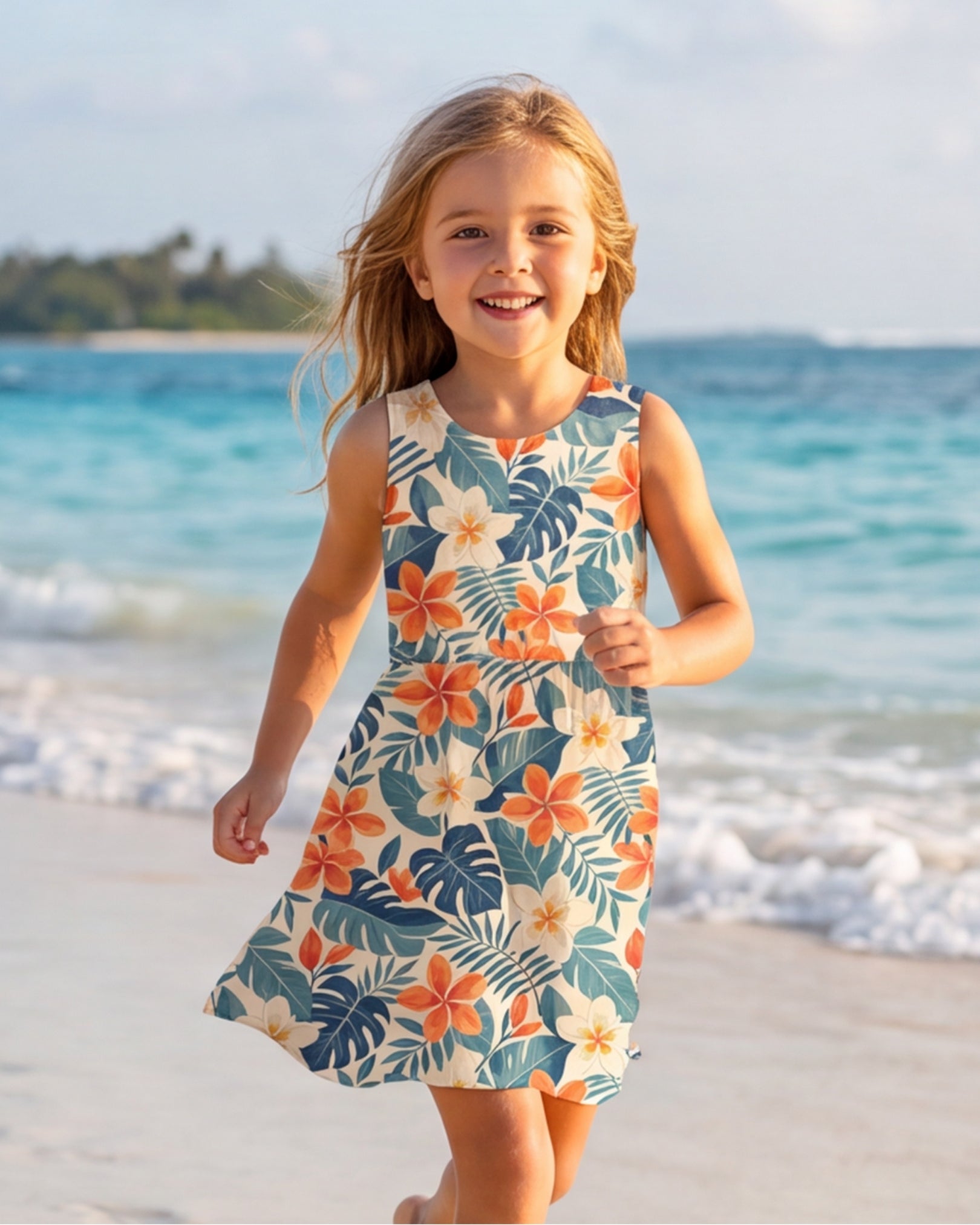 Girls Sun Dress - Botanical Cove