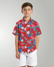 Youth Hawaiian Shirt - Island Florals