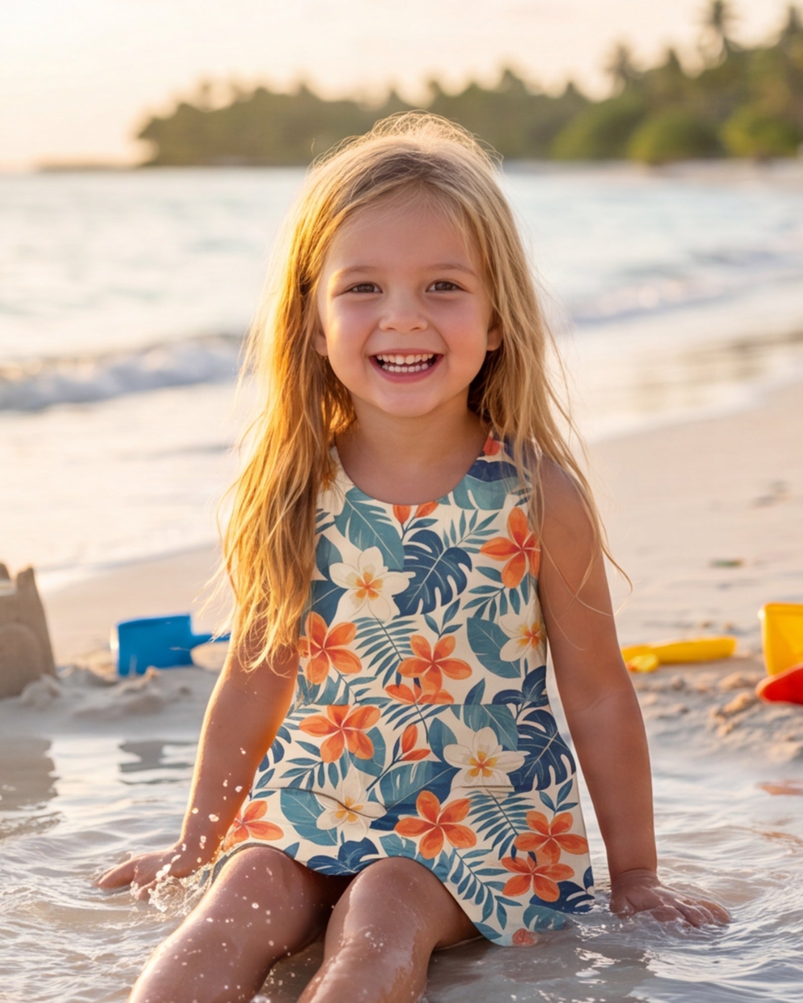 Girls Sun Dress - Botanical Cove
