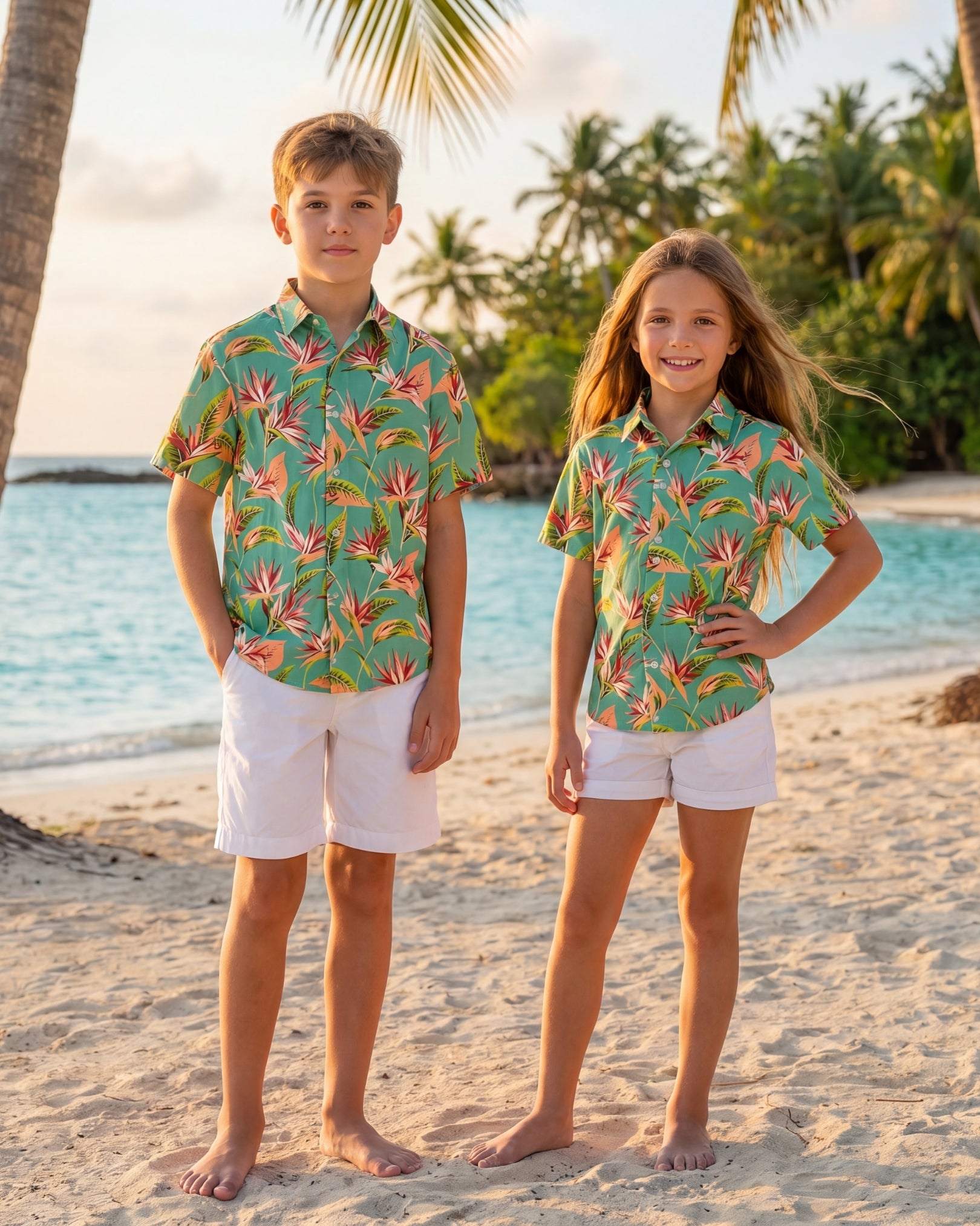 Youth Hawaiian Shirt - Tropical Melody