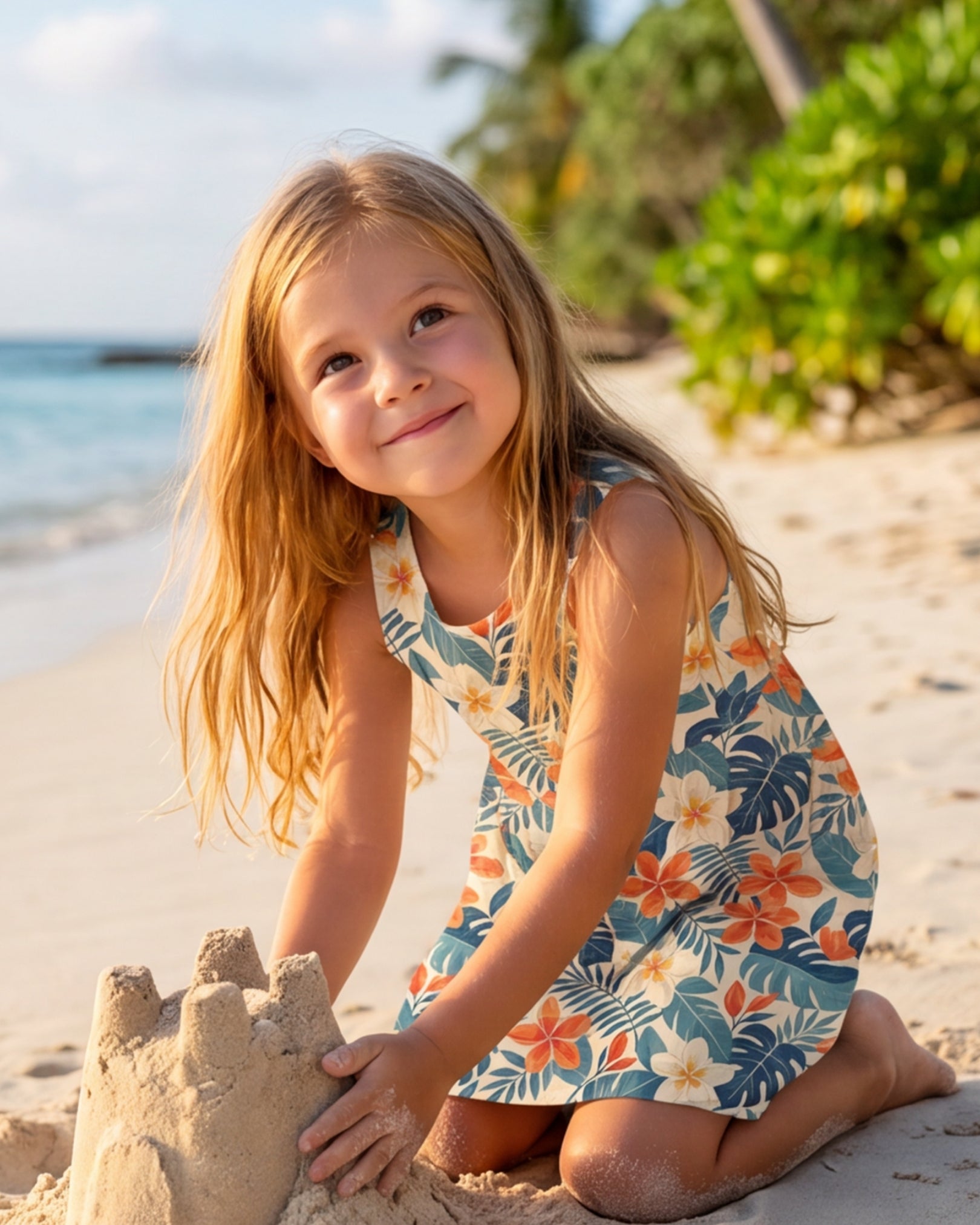 Girls Sun Dress - Botanical Cove