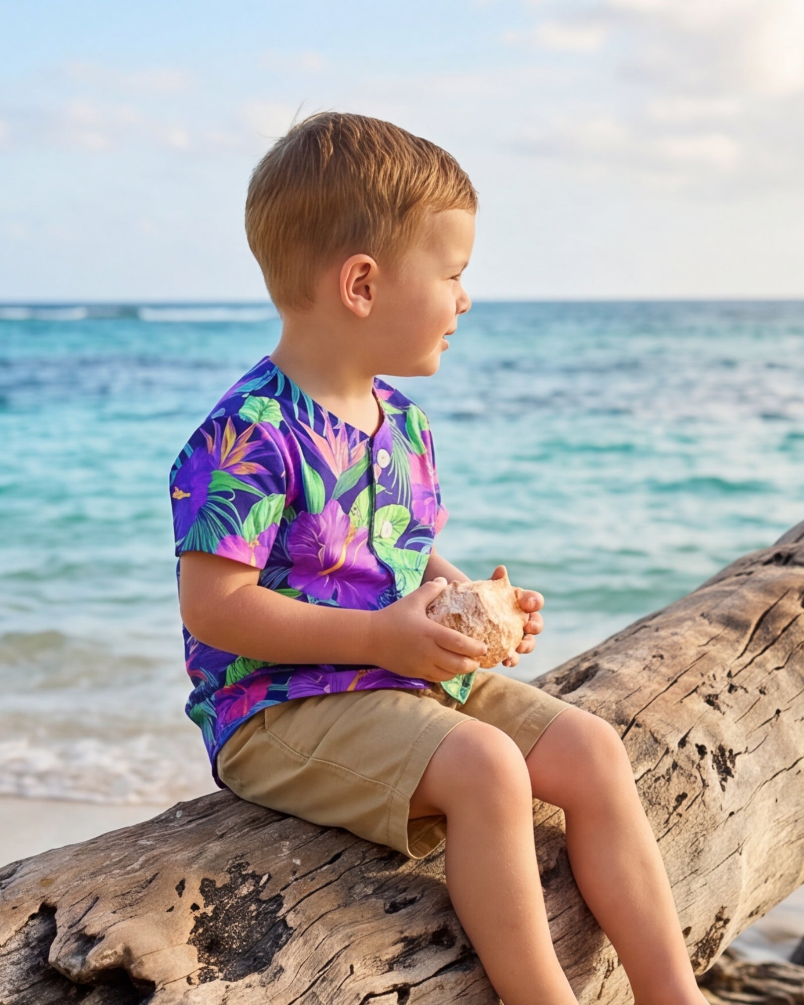 Childs Button Jersey - Purple Paradise