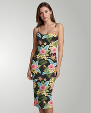 Womens Bodycon Midi Dress - Lost in Paradise