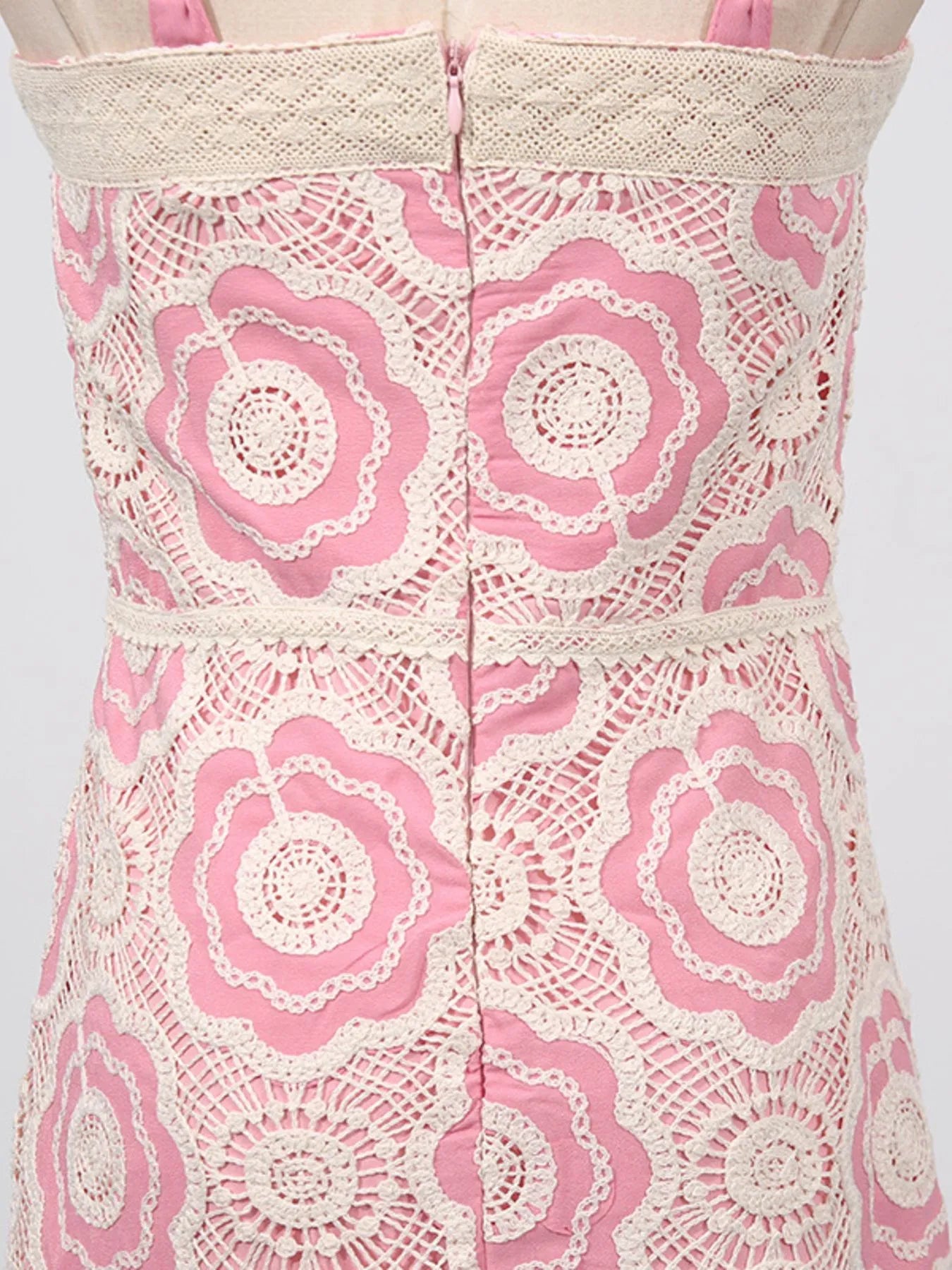 Plus Size Lace Up Halter Neck Denim Dress - Backless.