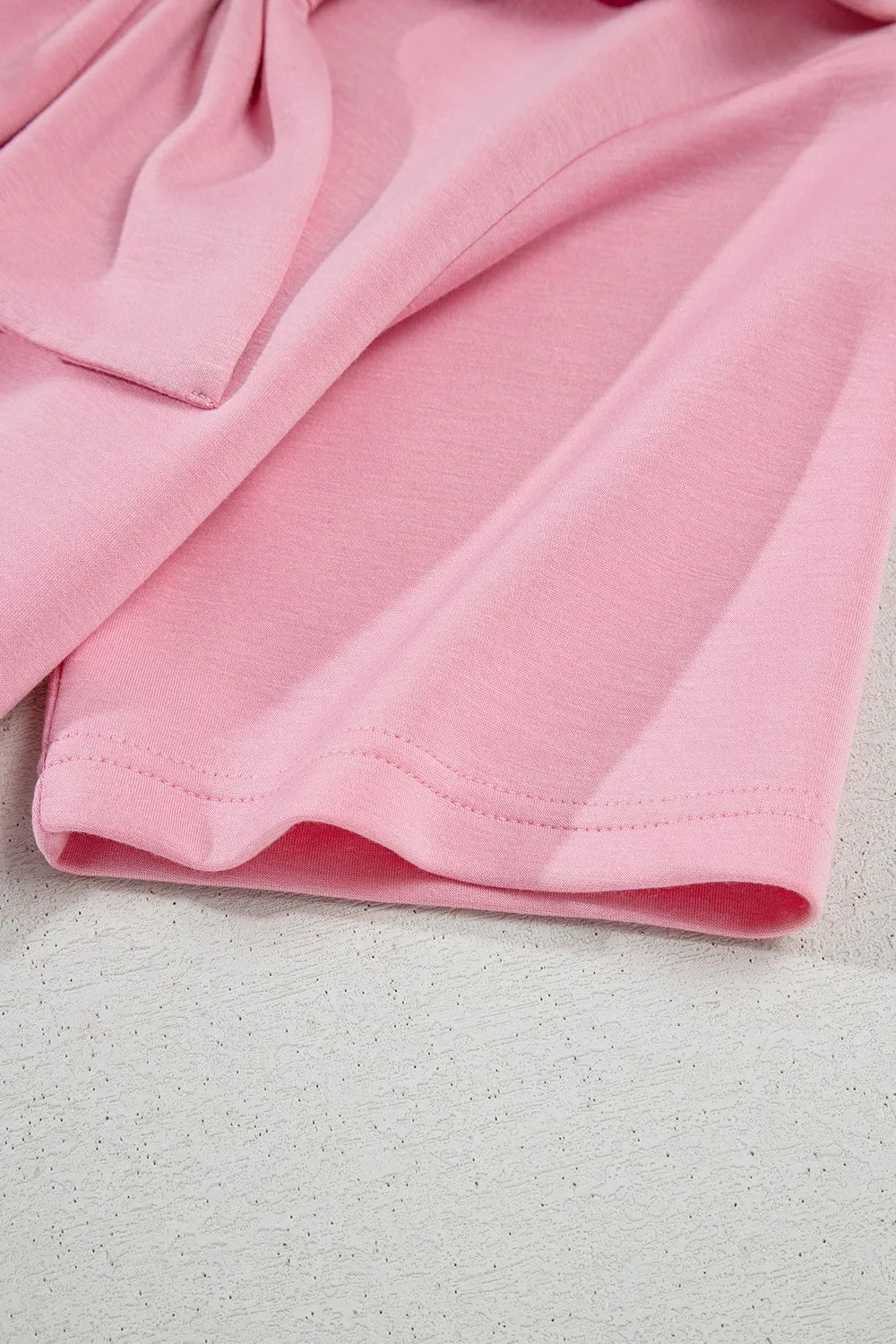 Bow Round Neck Short Sleeve T-Shirt