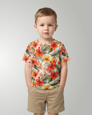 Childs Hawaiian Tee - Sunset Bloom