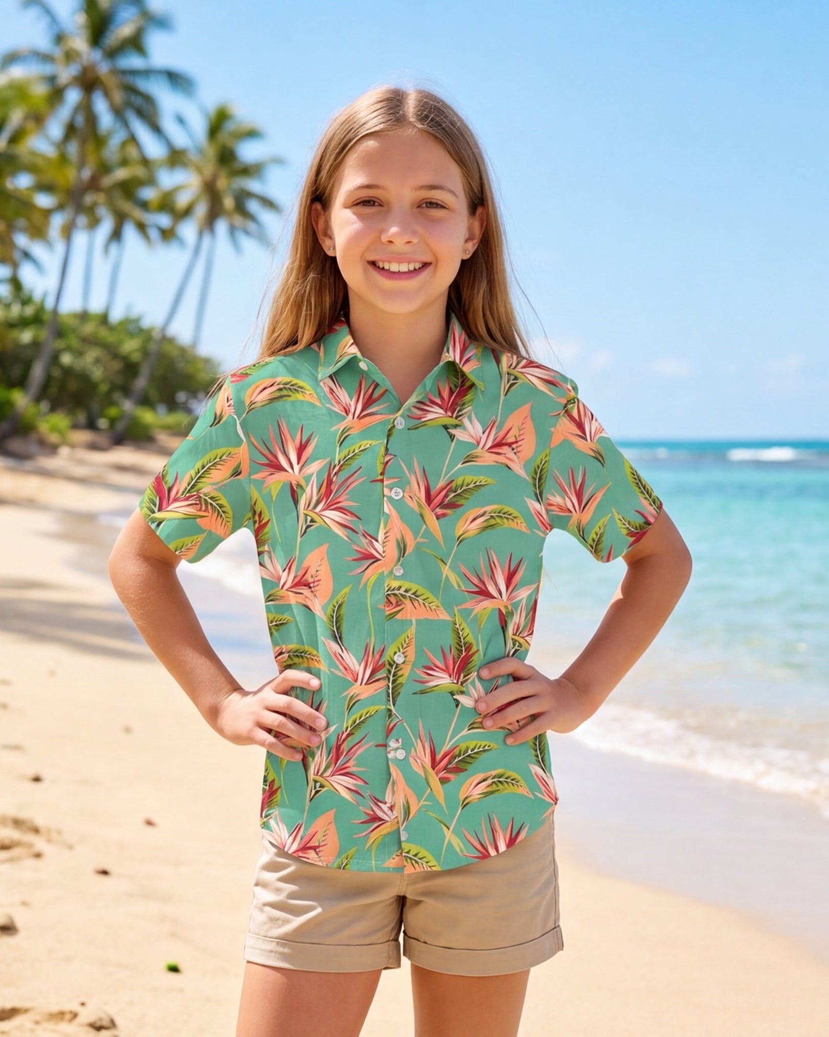Youth Hawaiian Shirt - Tropical Melody