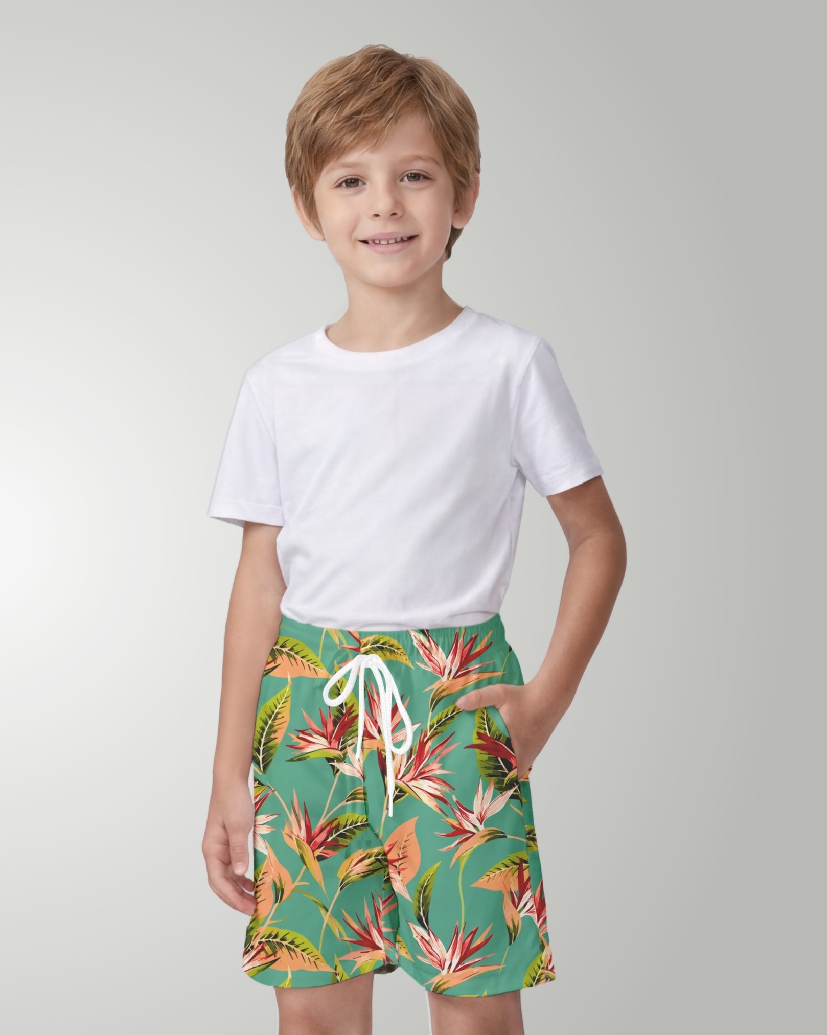 Youth Beach Shorts - Tropical Melody