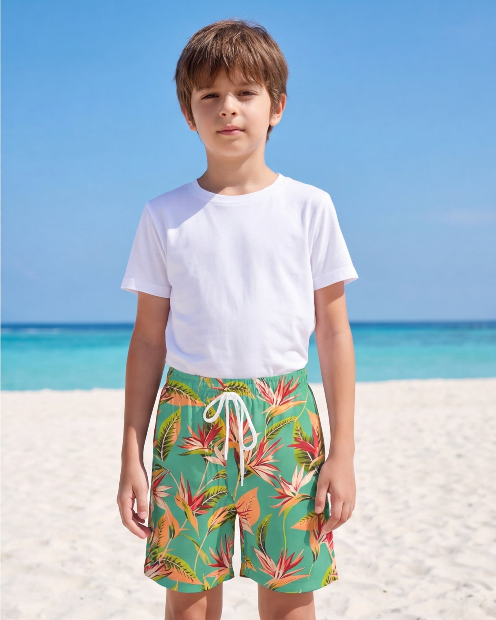 Youth Beach Shorts - Tropical Melody