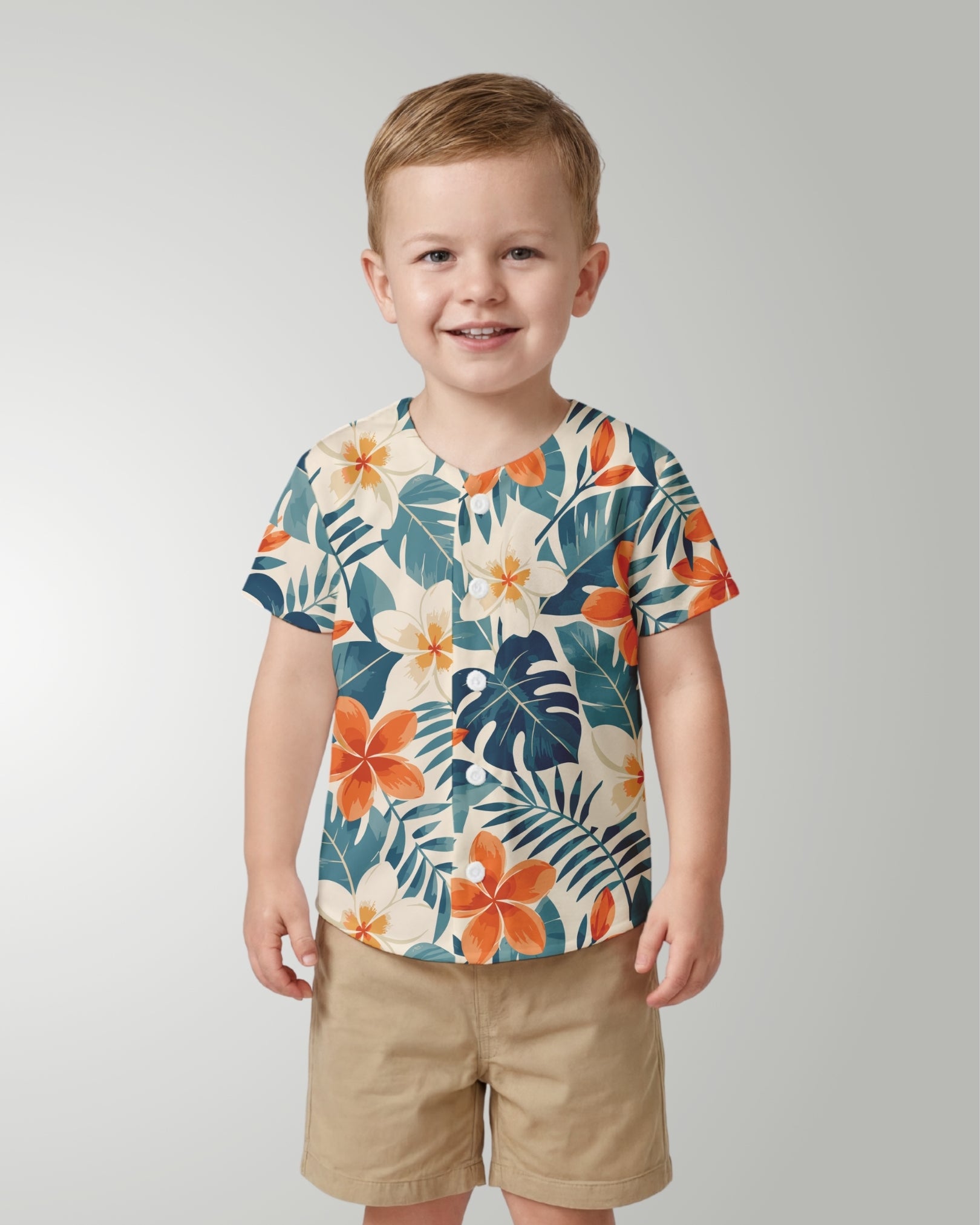 Childs Button Jersey - Botanical Cove