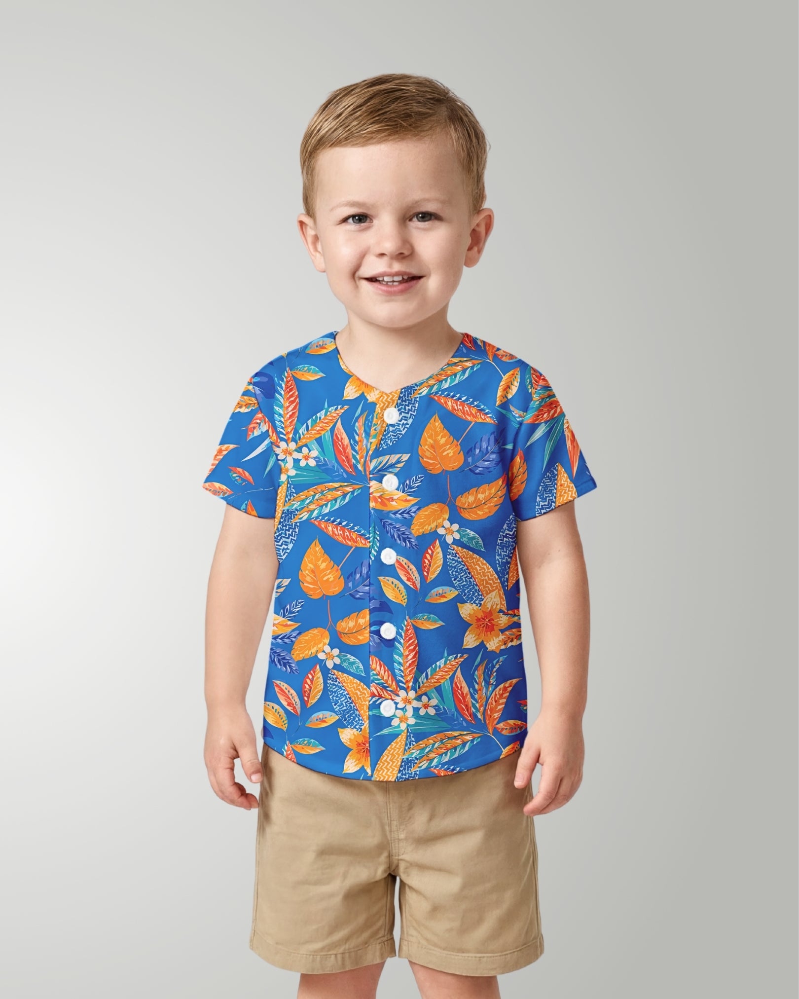 Childs Button Jersey - Tropical Escape