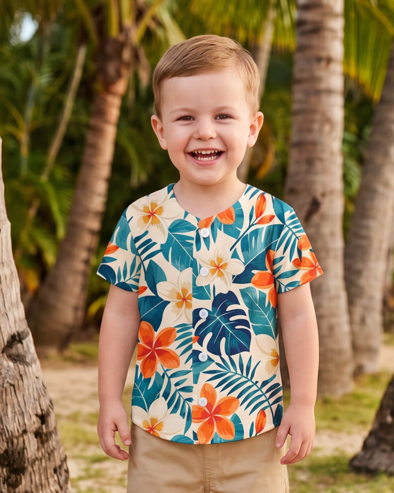 Childs Button Jersey - Botanical Cove