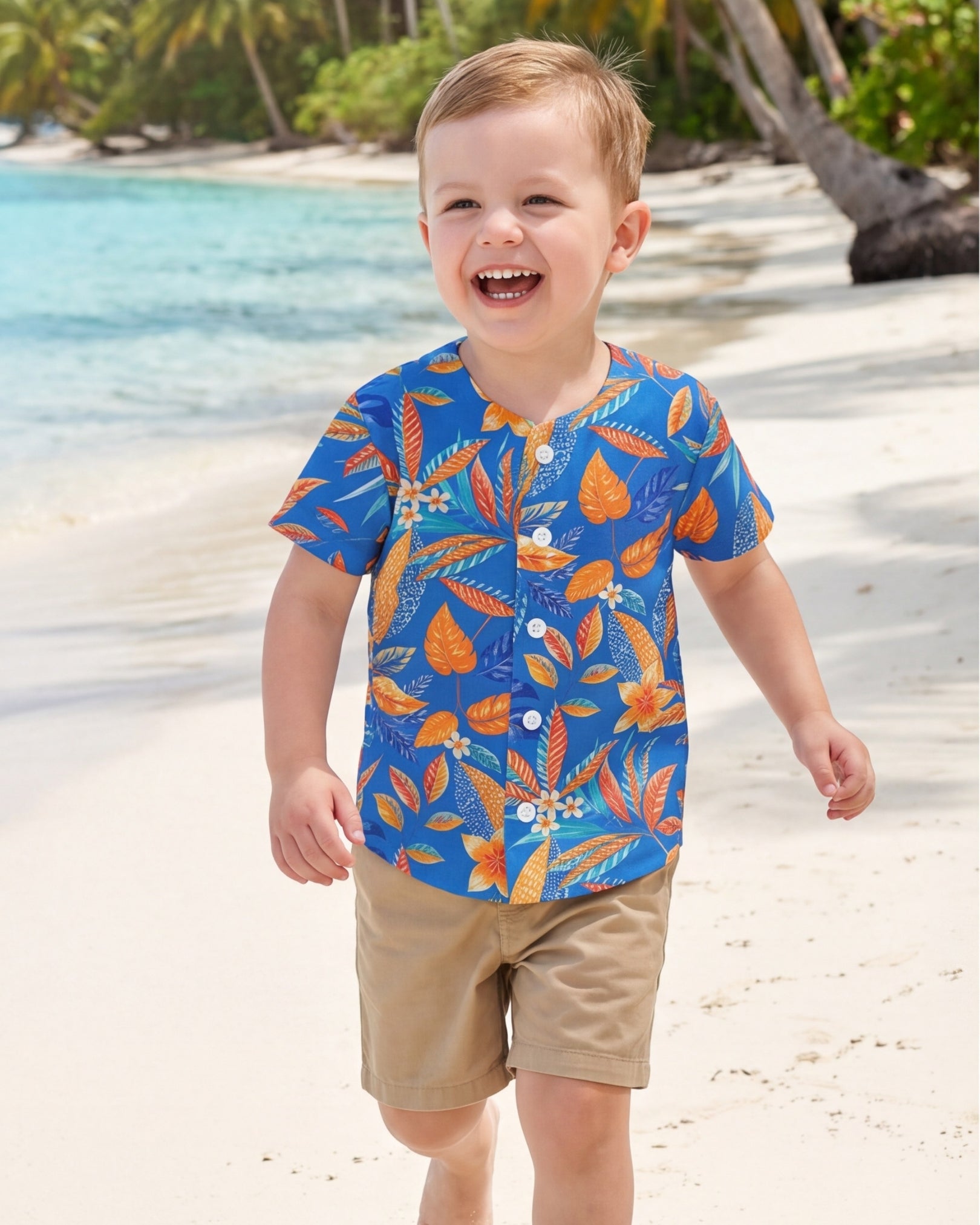 Childs Button Jersey - Tropical Escape