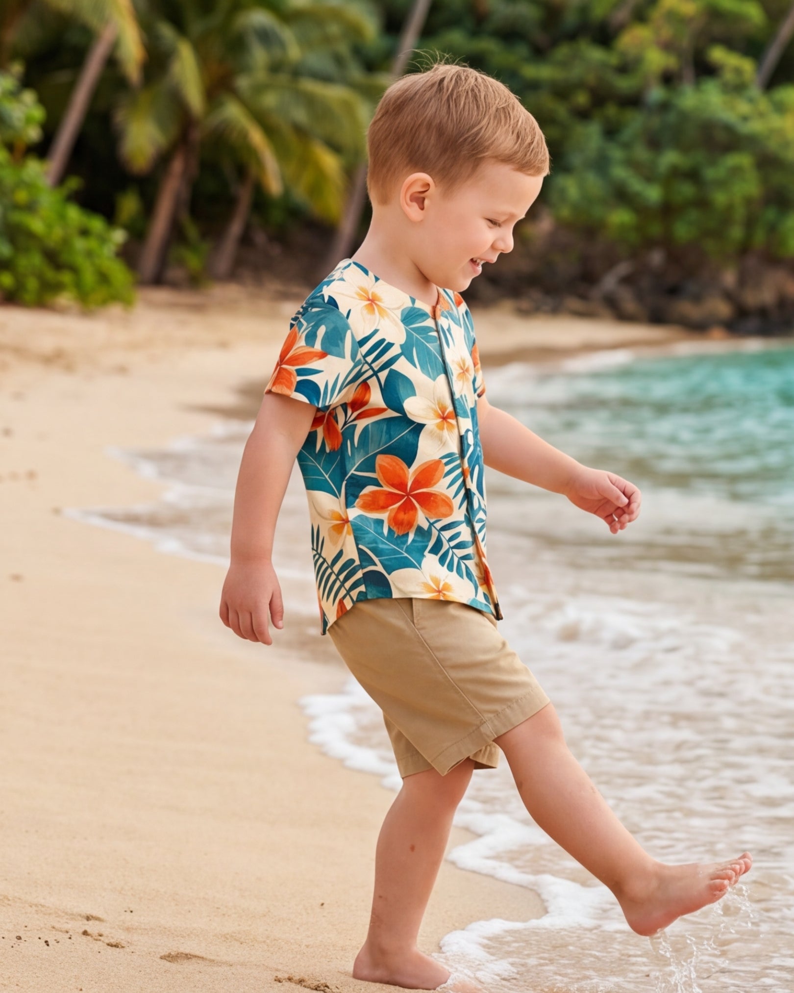 Childs Button Jersey - Botanical Cove