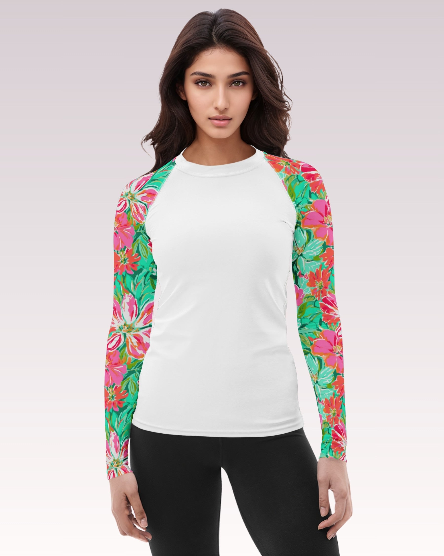 Flora XXVIII Long Sleeve Rash Guard Top