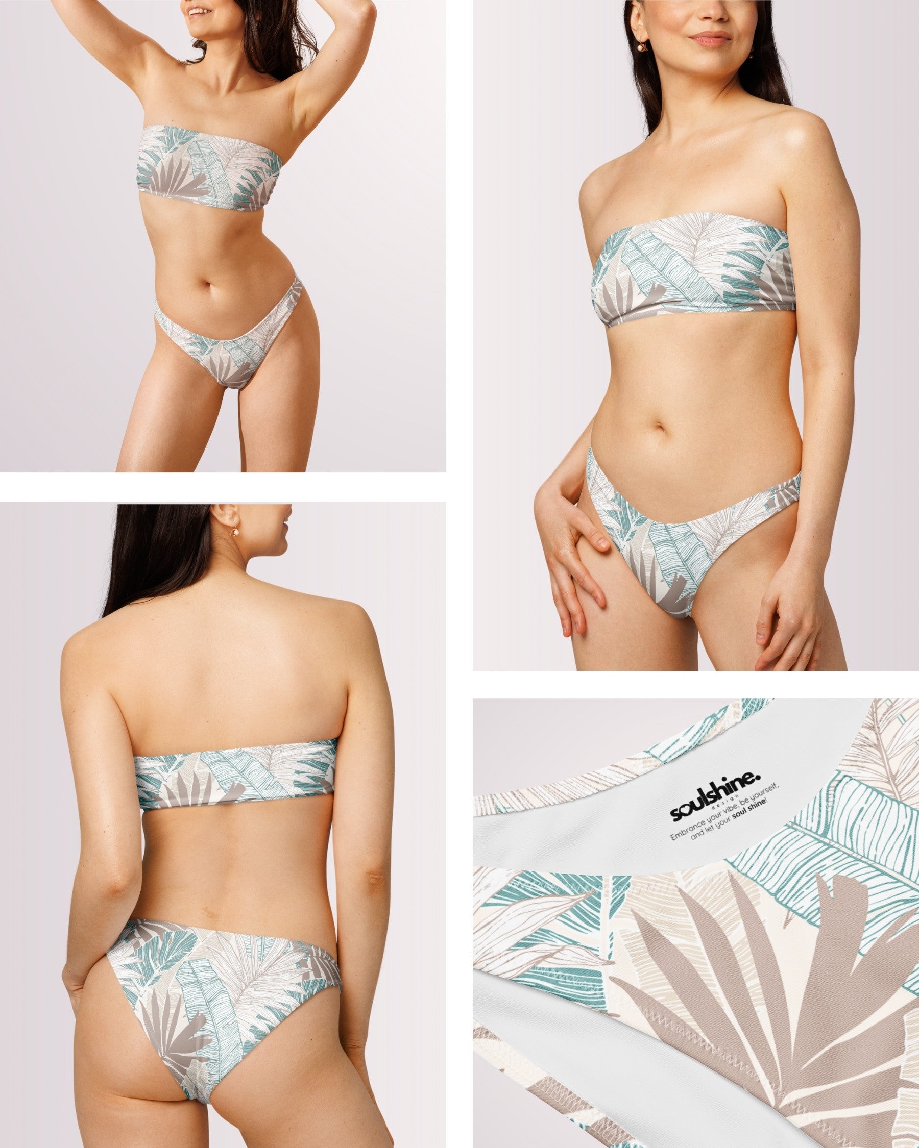 Bandeau Bikini - Tropical Palms II