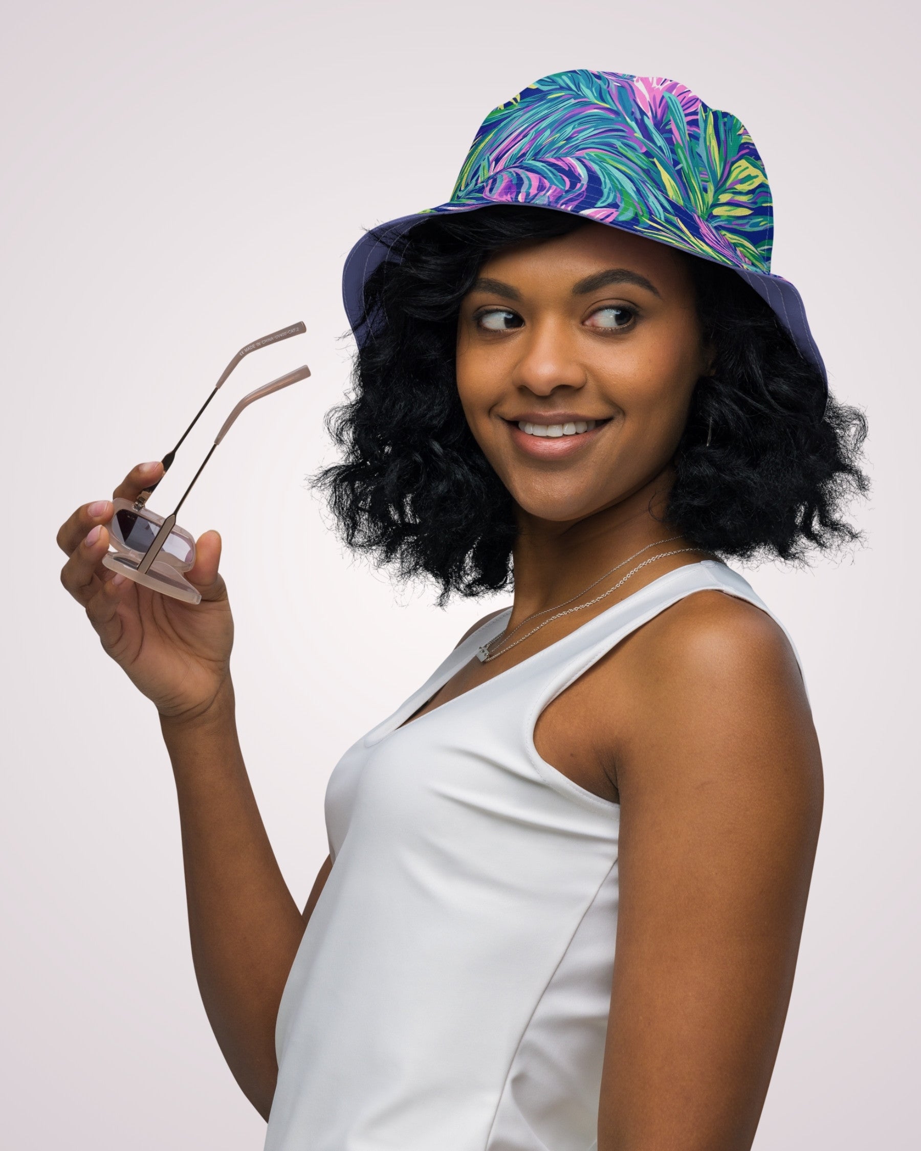 Reversible Bucket Hat - Tropical Palms IV
