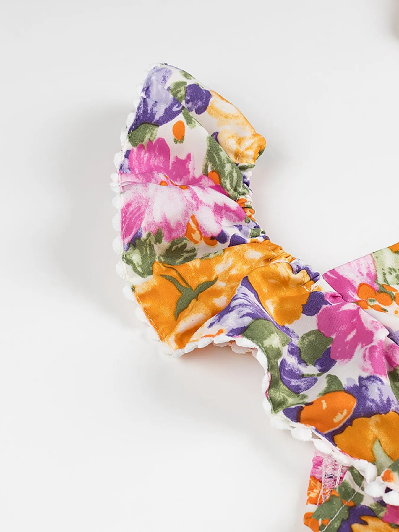 Floral Print Ruffled Midi Dress with Pockets - Smocked & Tiered.