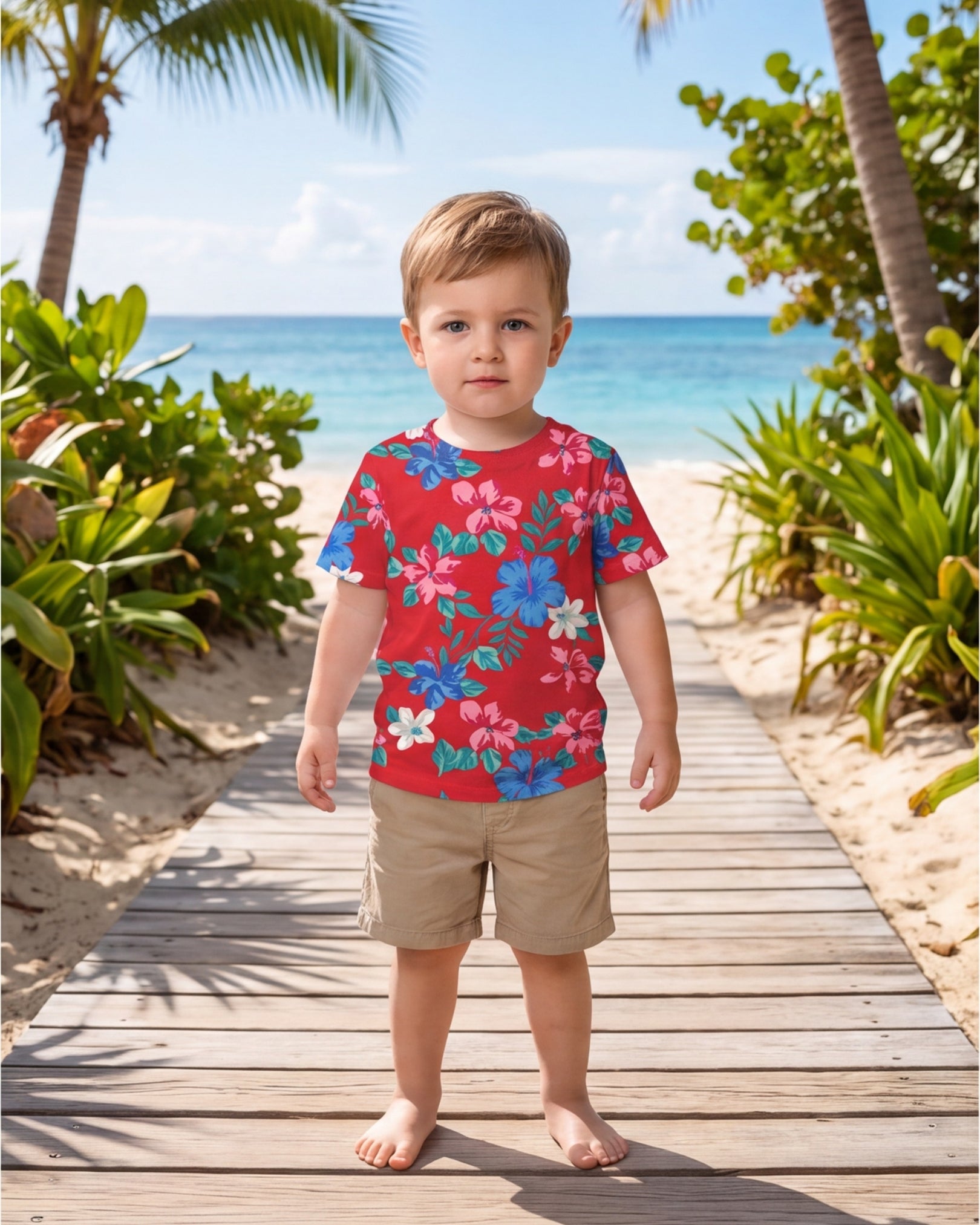 Childs Hawaiian Tee - Island Florals