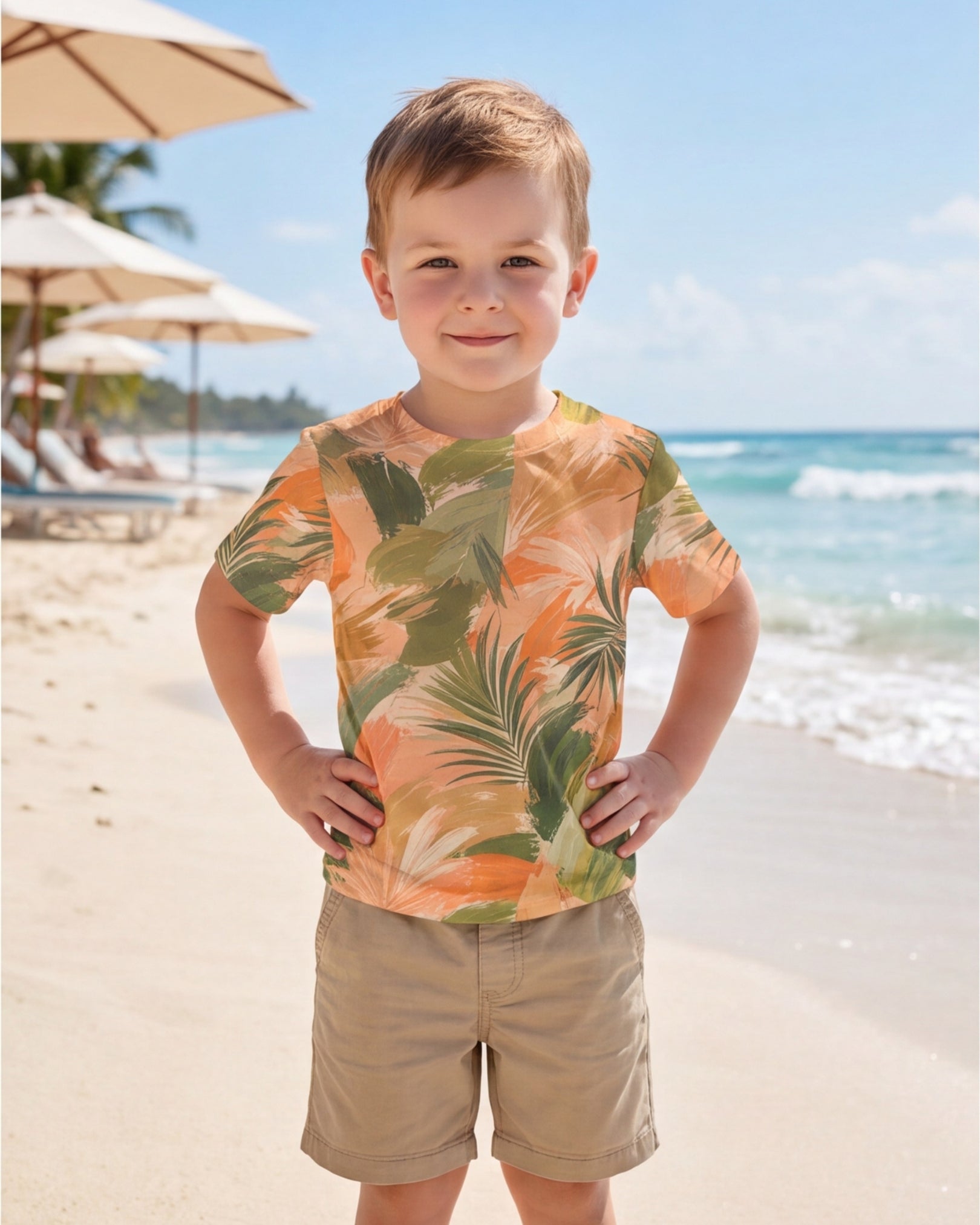 Childs Hawaiian Tee - Peachy Palms