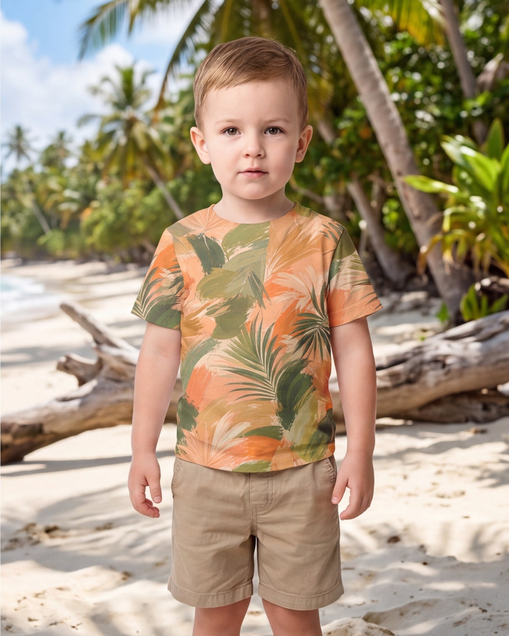 Childs Hawaiian Tee - Peachy Palms