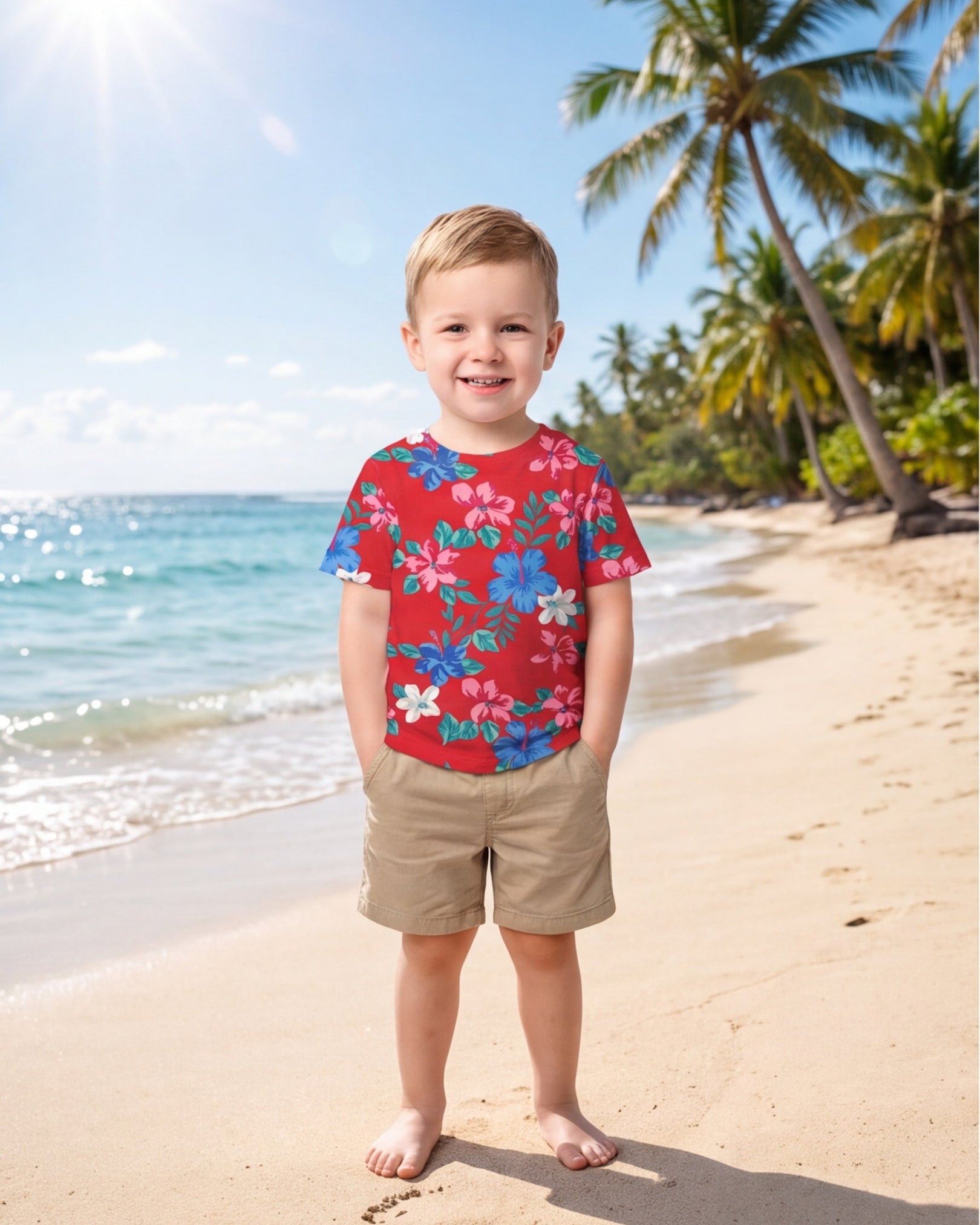 Childs Hawaiian Tee - Island Florals