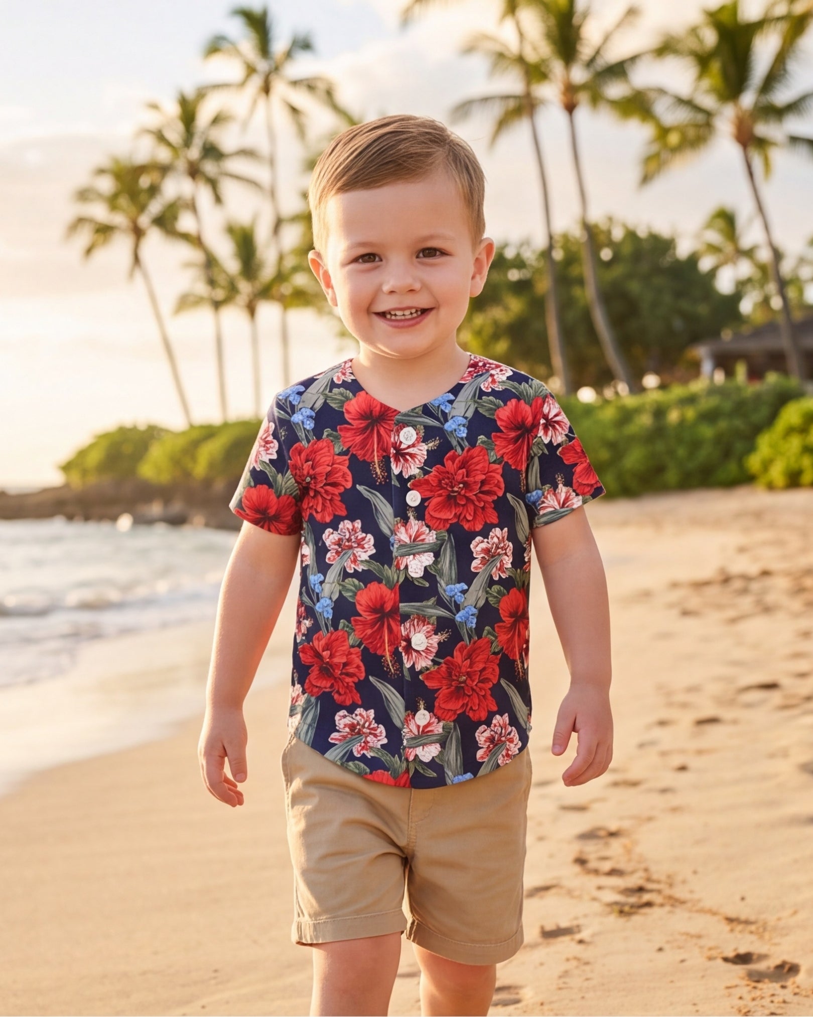 Childs Button Jersey - Luau Serenade