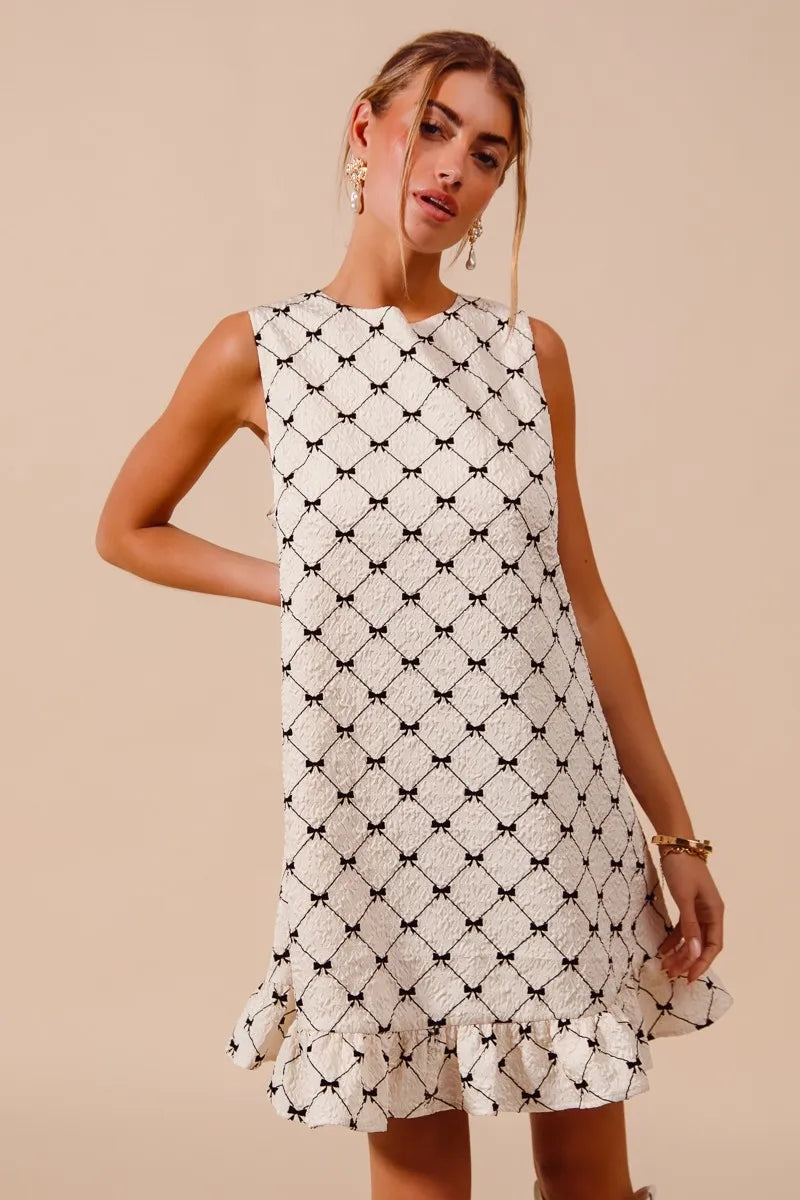 Texture Sweetheart Neck Backless Cami Dress - Ruched & Tied.