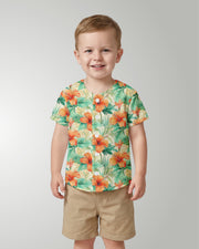 Childs Button Jersey - Sunrise Lagoon
