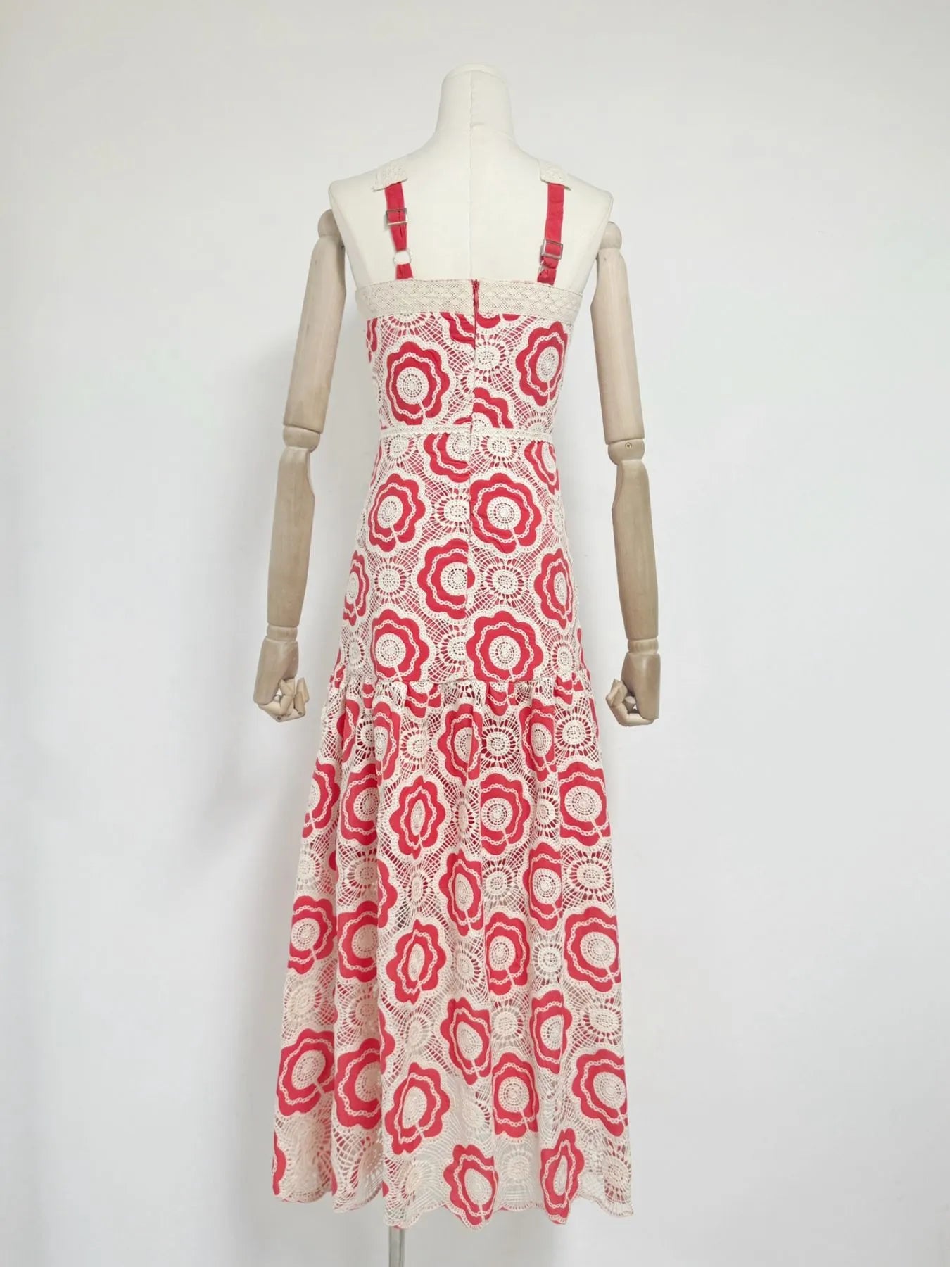 Plus Size Lace Up Halter Neck Denim Dress - Backless.