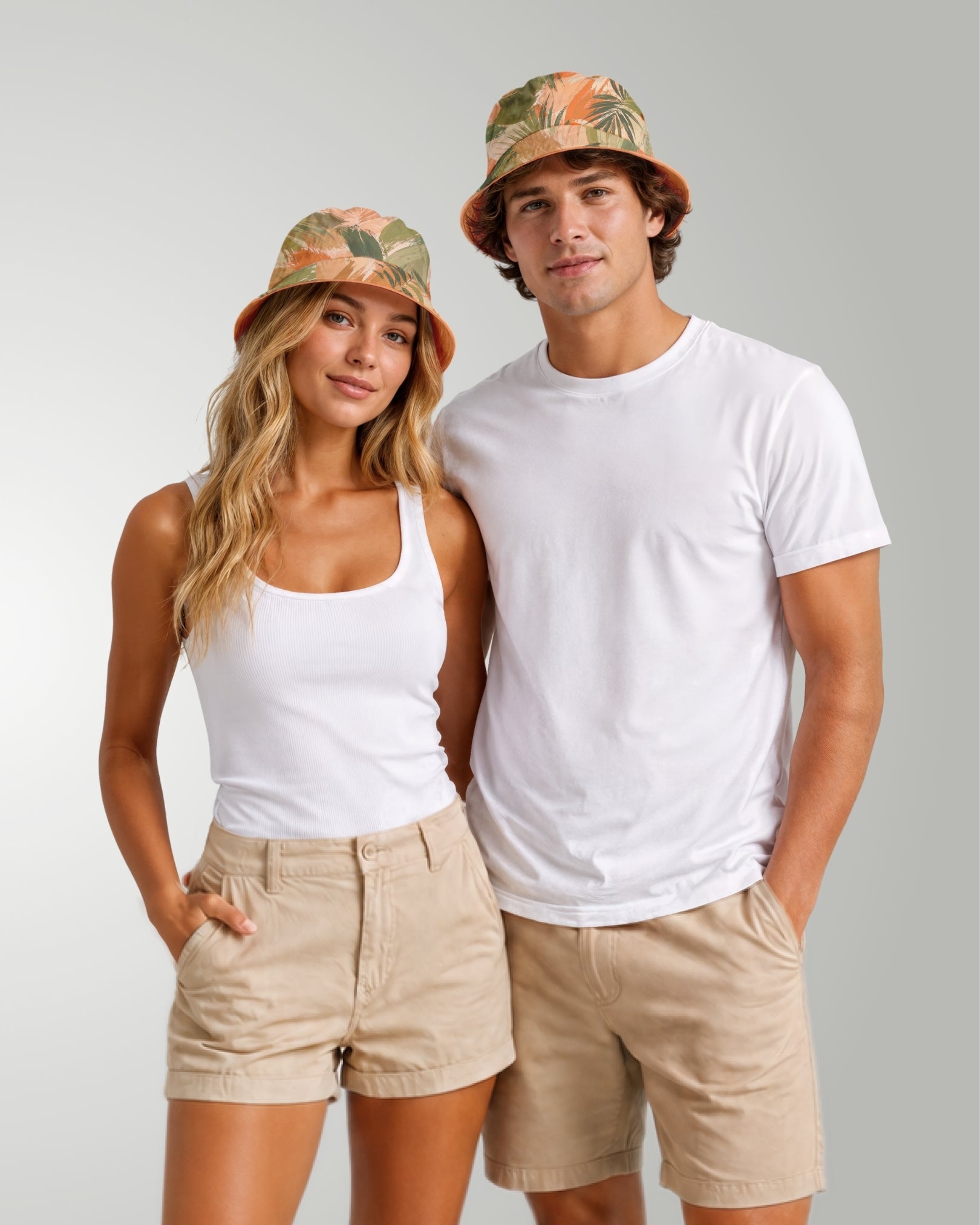 Reversible Bucket Hat - Peachy Palms