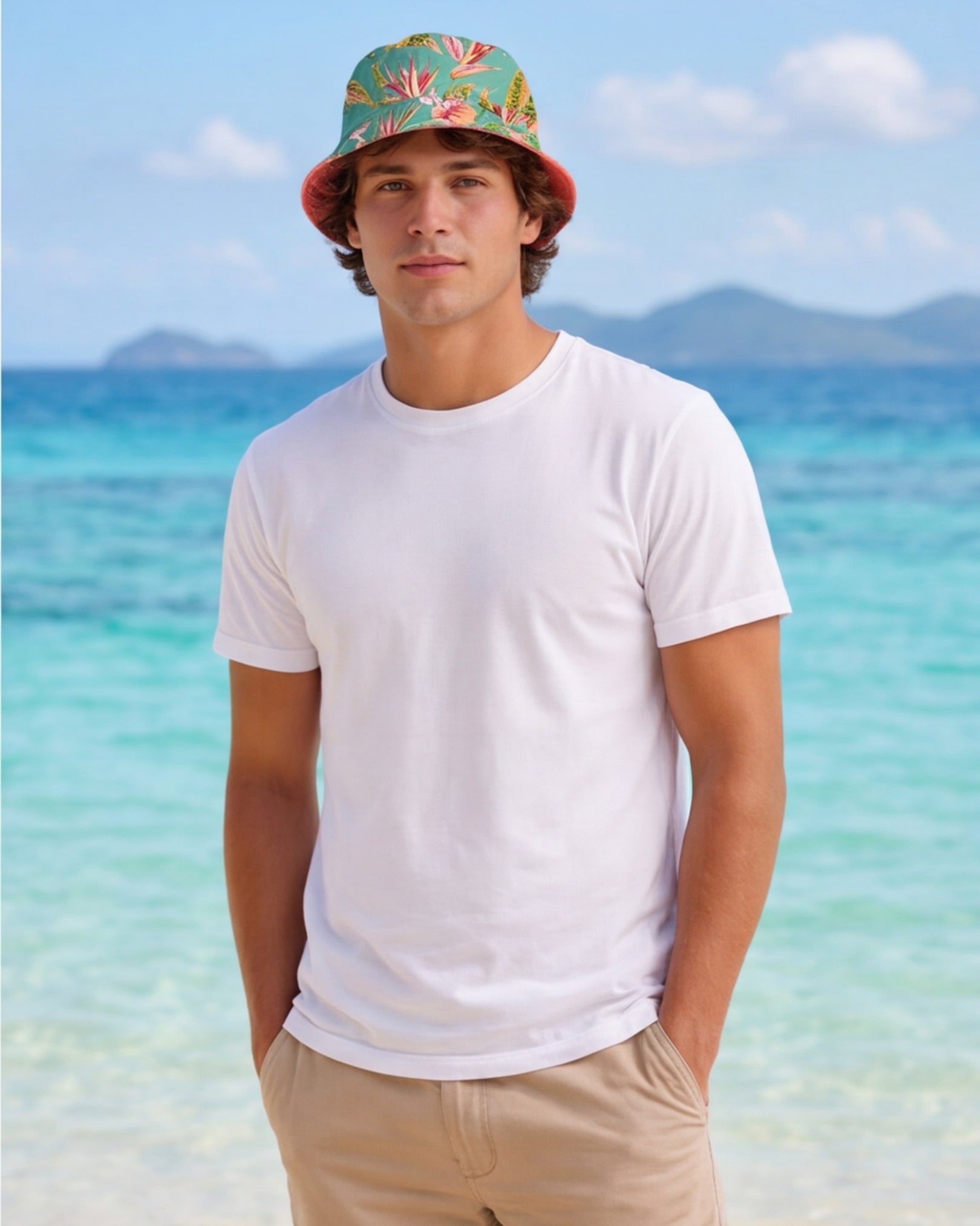 Reversible Bucket Hat - Tropical Melody