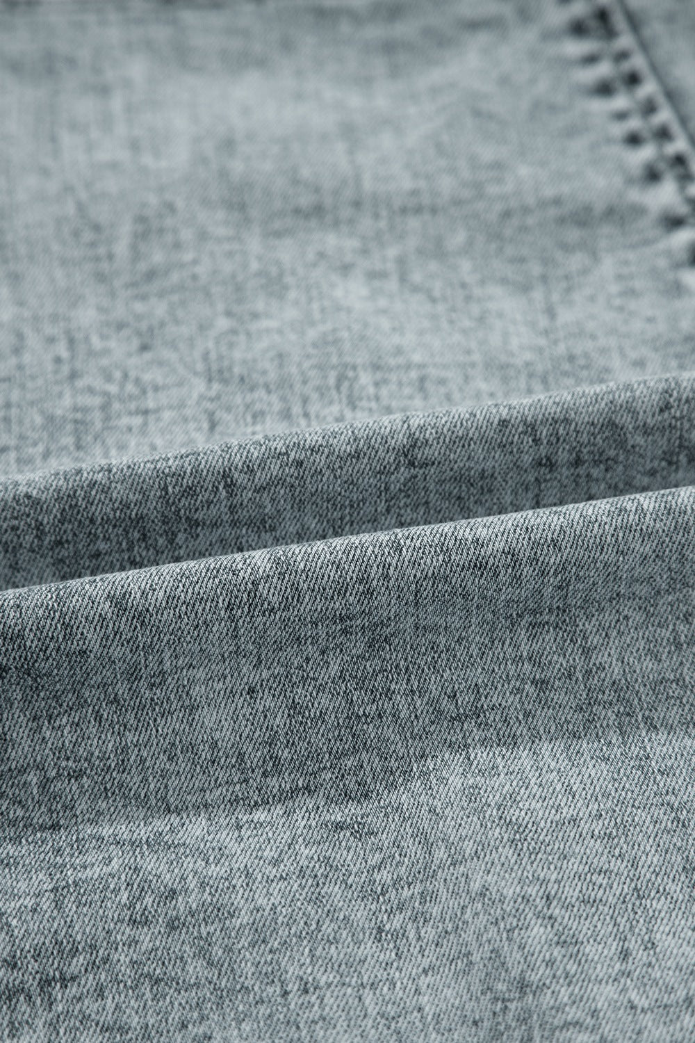 Back Zipped Mini Cami Denim Dress.