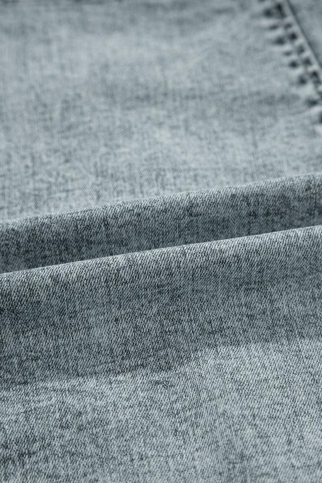 Back Zipped Mini Cami Denim Dress.