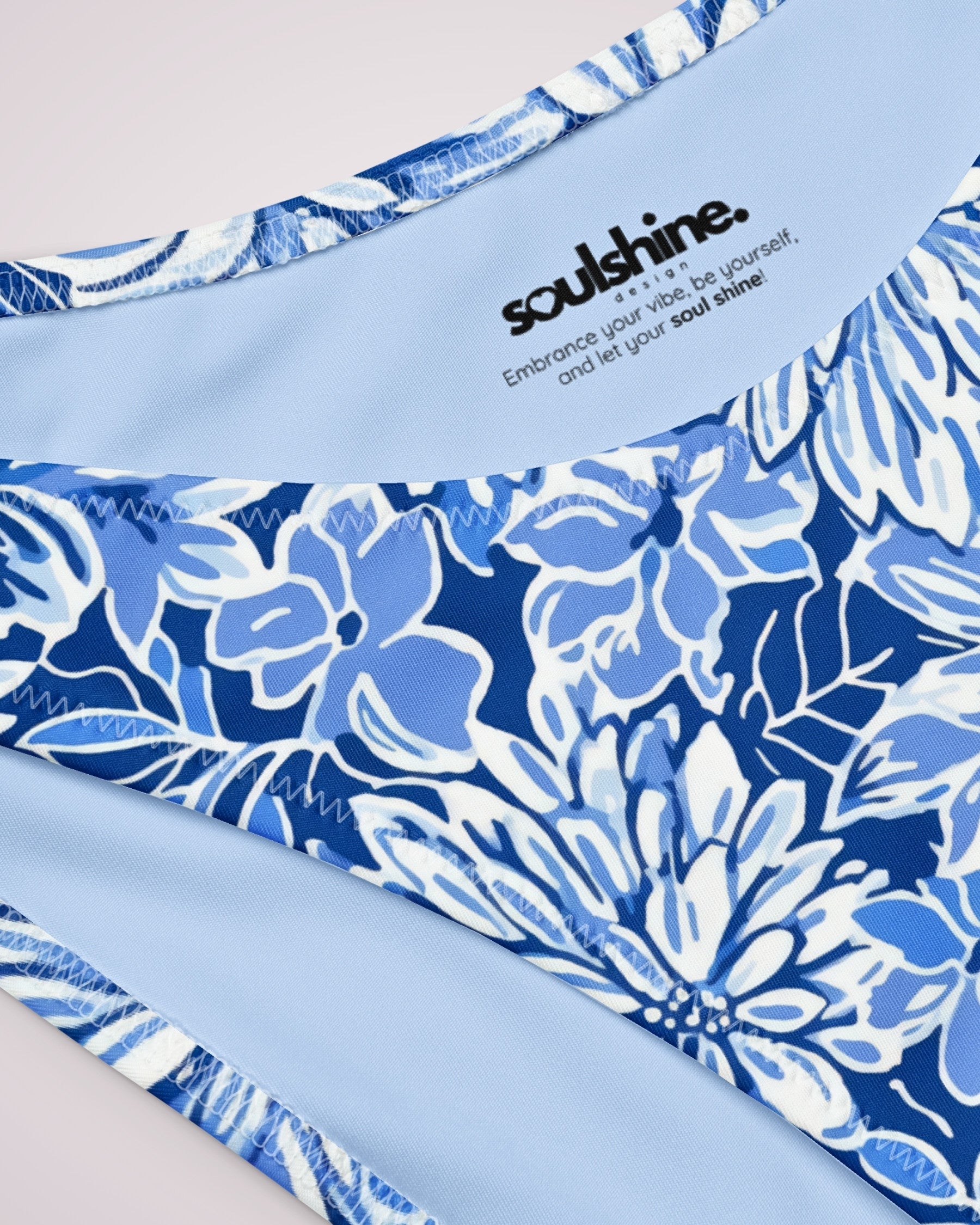 Bandeau Bikini - Blue Floral V
