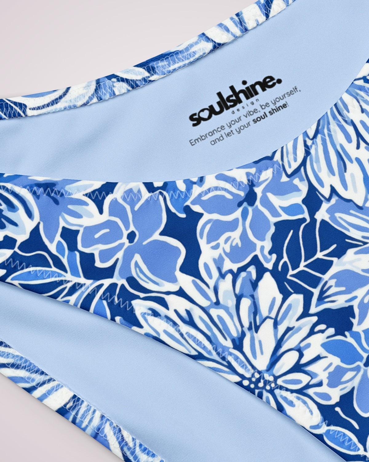 Bandeau Bikini - Blue Floral V
