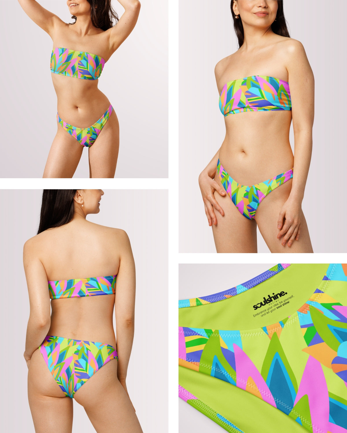 Bandeau Bikini - Colorful Abstract IX
