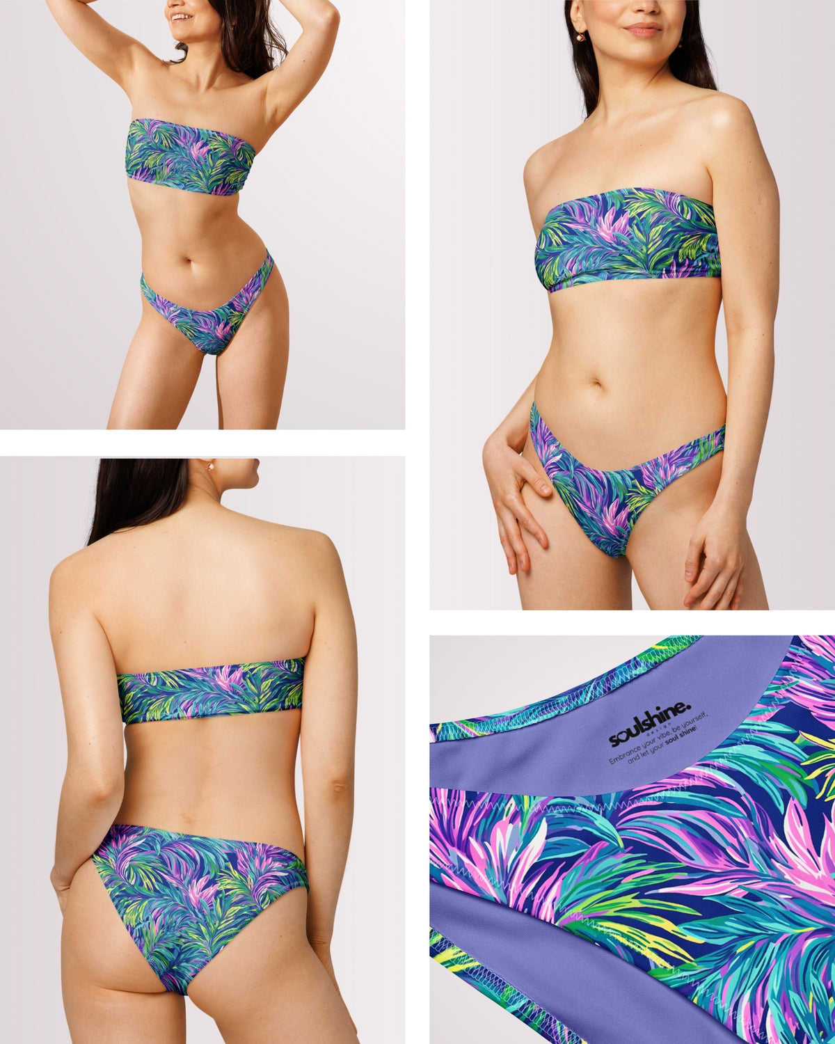 Bandeau Bikini - Tropical Palms IV