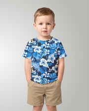 Childs Hawaiian Tee - Blue Hawaiian
