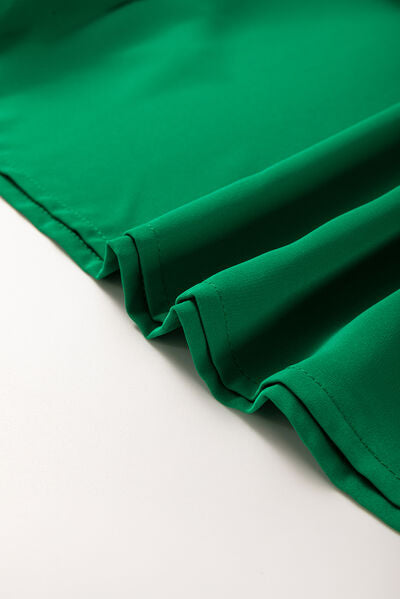 Boat neck half sleeve blouse.