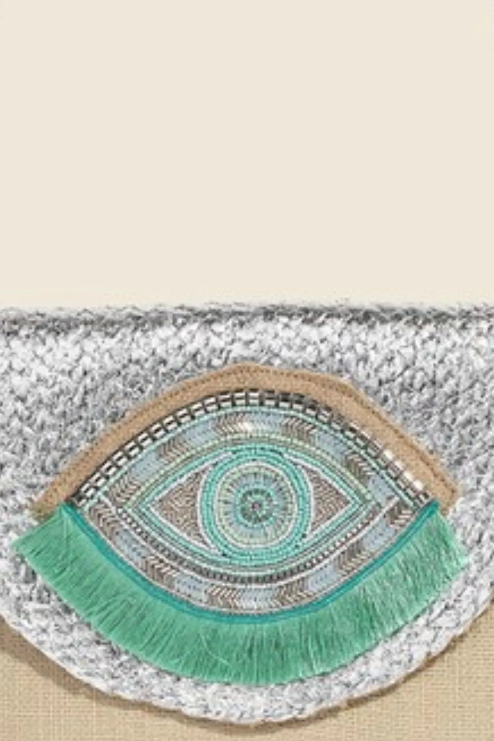Boho Beaded Eye Pattern Envelope Bag