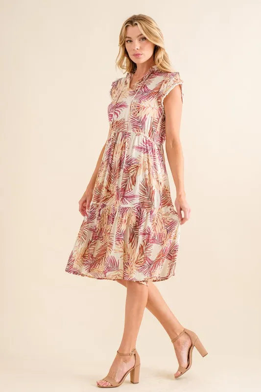Hyfve Floral Cowl Neck Flirty Satin Mini Dress.