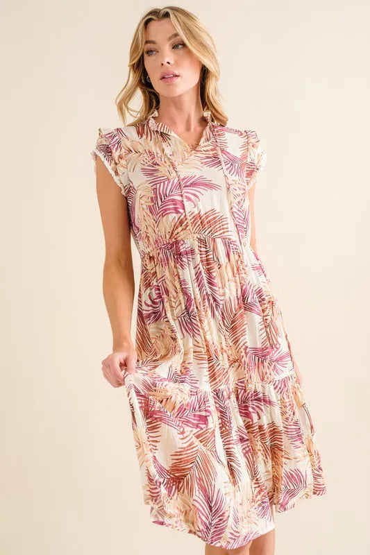 And The Why Boho Printed Tiered Dress.