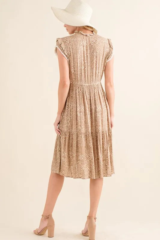 And The Why Boho Printed Tiered Maxi Dress.