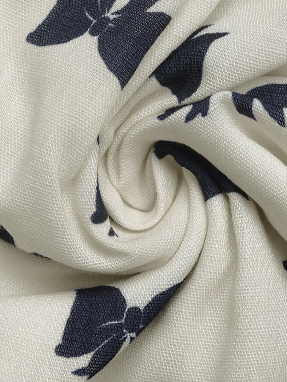 Bow Print Tie Shoulder Dress.