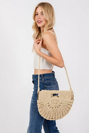 Braided Semi Circle Tote Bag